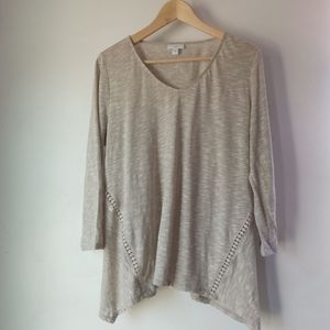 J.Jill L Linen Blend Knit Top